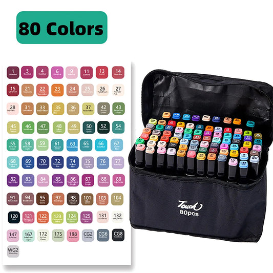 სკეთჩ-მარკერების ნაკრები (80 ფერი)