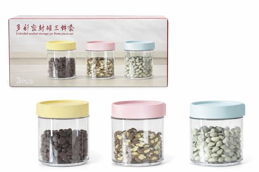 ჰერმეტული საკვების კონტეინერების ნაკრები – 3 ცალი, 400 მლ