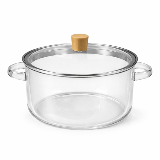 გამჭვირვალე ორმაგი მინის ქვაბი სახურავით – 1.5L / 2.5L