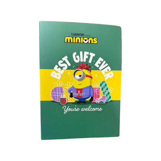 ცალხაზიანი რვეული - მინიონის ნახატით