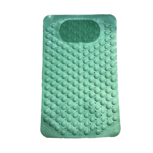 Bathroom rug with foot scrubber