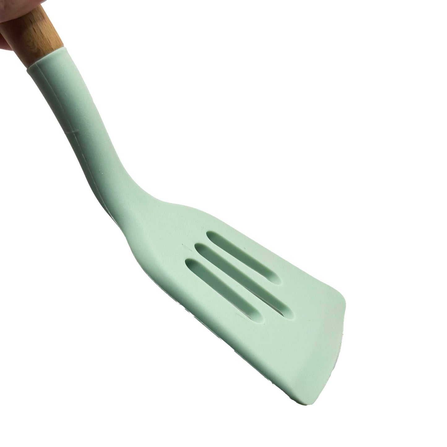 Hard-handled silicone spatula