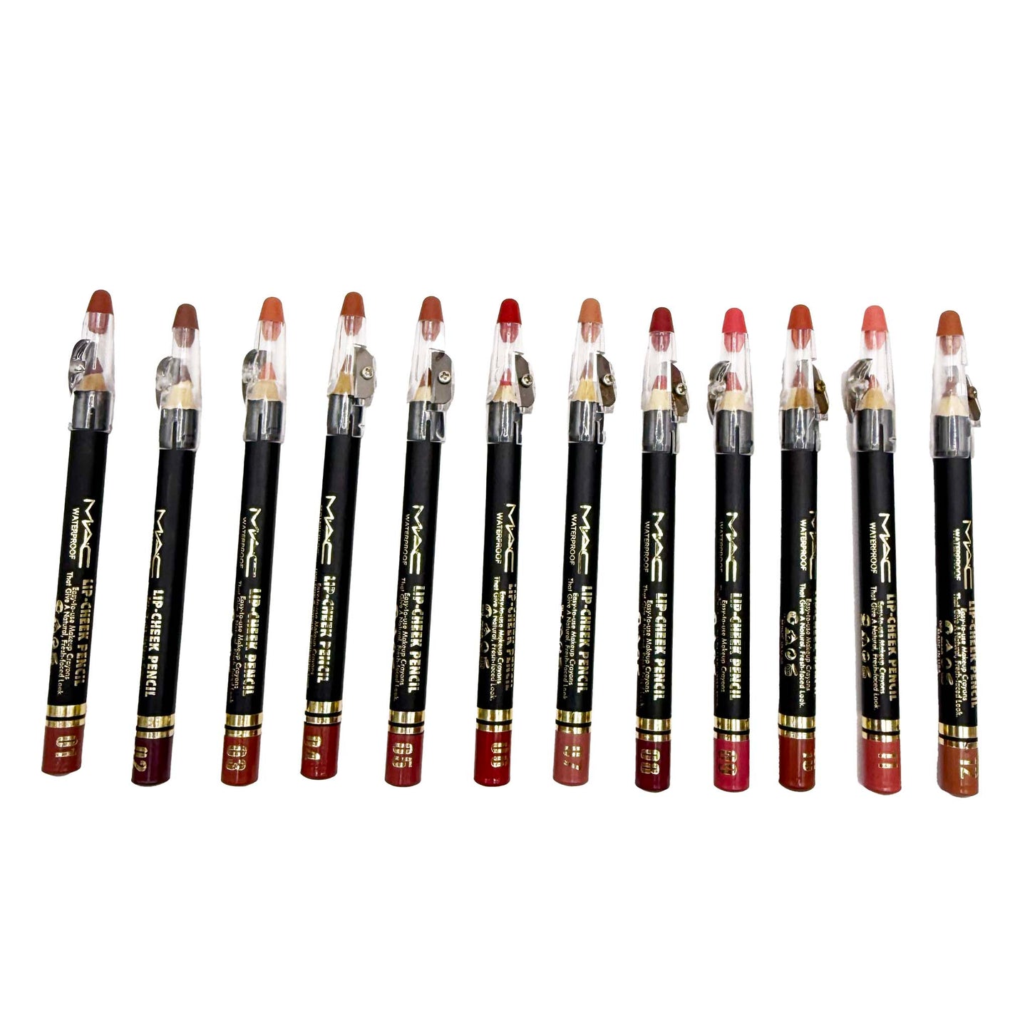 Lip pencil with sharpener