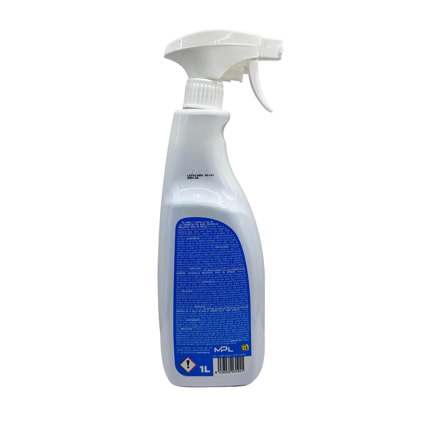 კირქვის მოსაშორებელი სითხე სპრეით MPL 1L 2