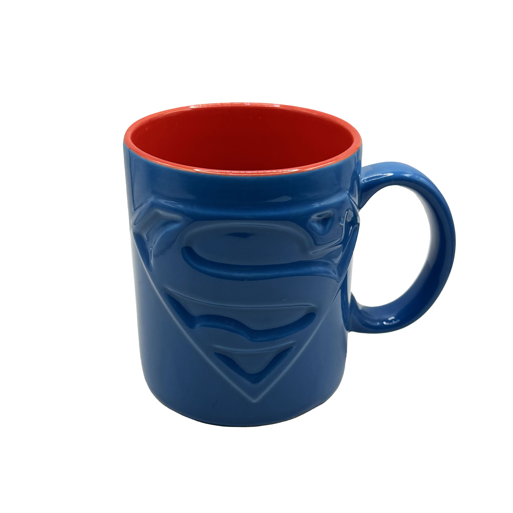 ლურჯი ჩაის ჭიქა სუპერმენის ლოგოთი (500მლ,კერამიკა)