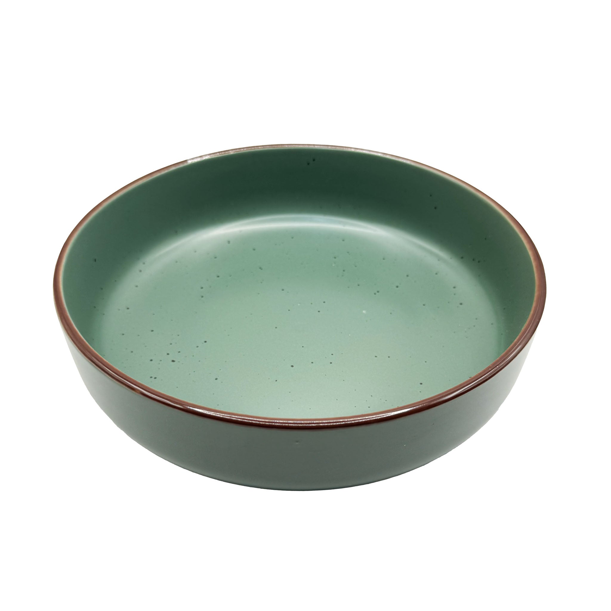 ღრმა თეფში (მუქი მწვანე,კერამიკა, დიამეტრი 18,5სმ სიღრმე 5სმ)