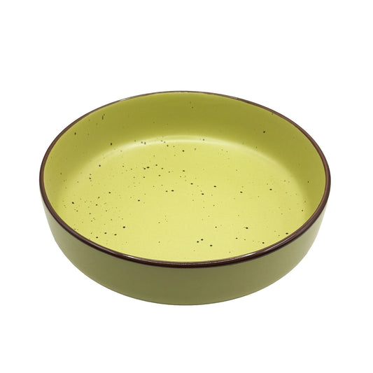 ღრმა თეფში (ღია მწვანე,კერამიკა, დიამეტრი 18,5სმ სიღრმე 5სმ)