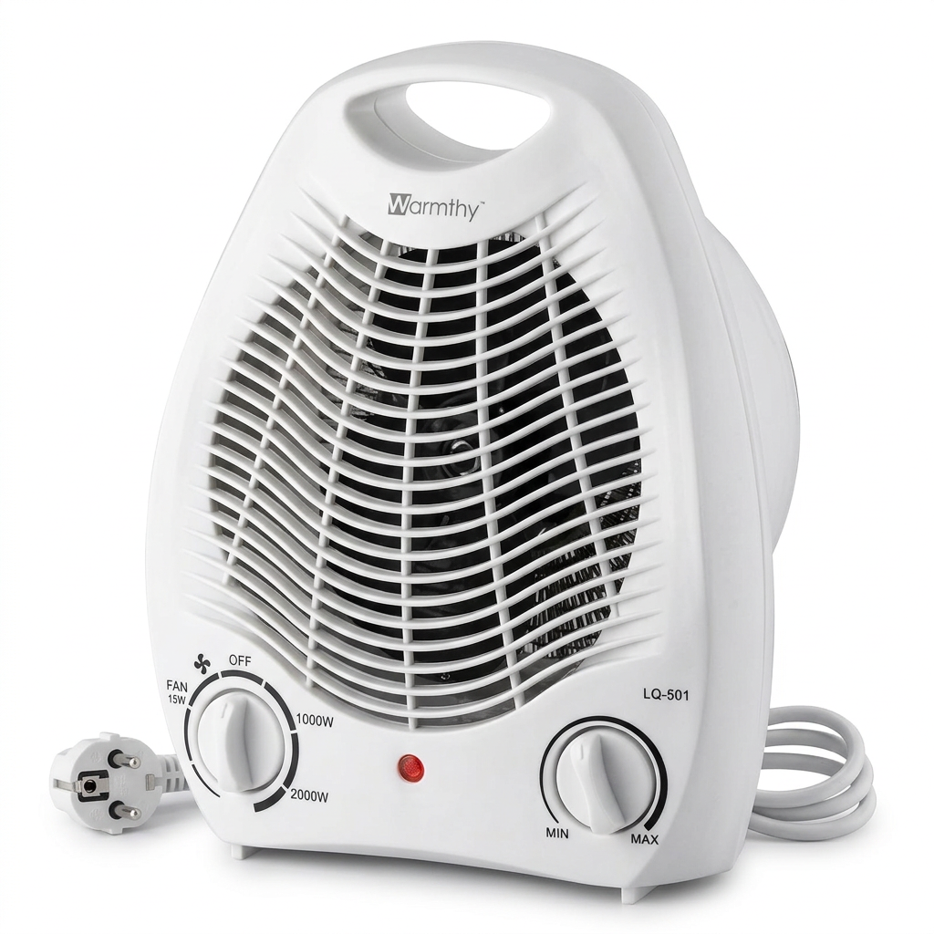 ელექტრო გამათბობელი ვენტილატორით Warmthy 2000W  (Electric Fan Heater)