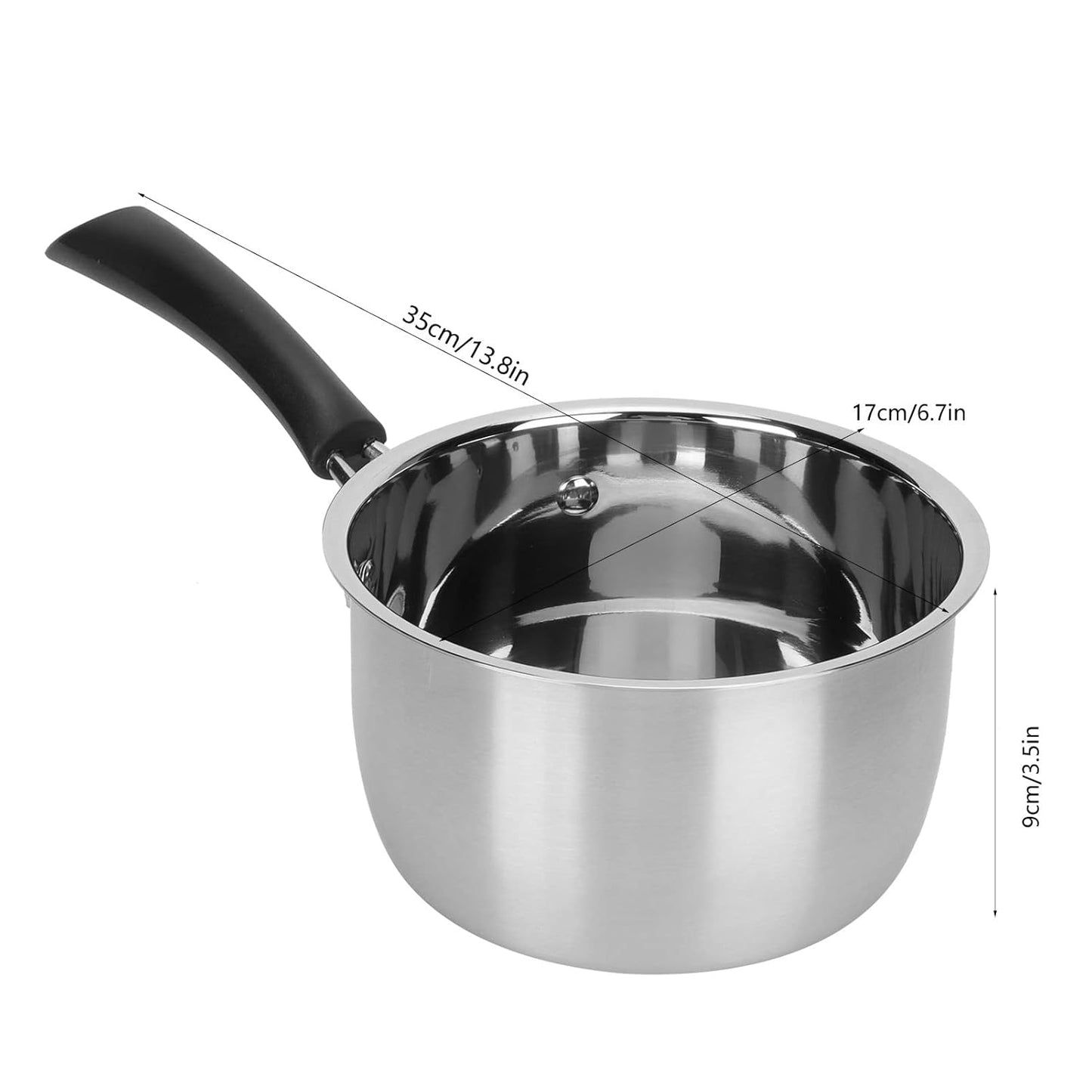 Milk and sauce pot with lid (2L)