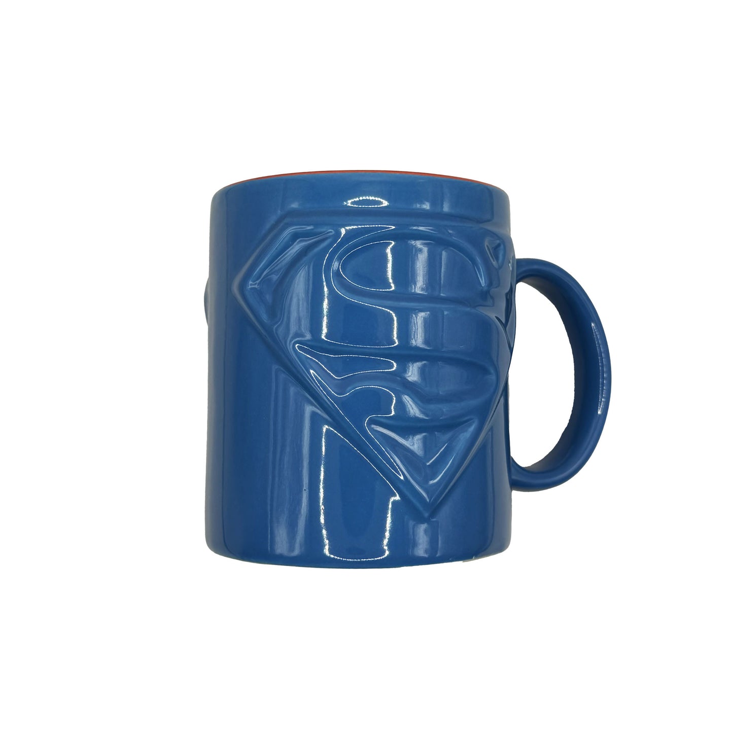 ლურჯი ჩაის ჭიქა სუპერმენის ლოგოთი (500მლ,კერამიკა) 2