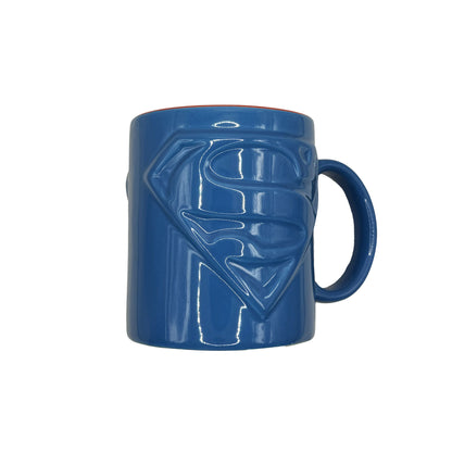 ლურჯი ჩაის ჭიქა სუპერმენის ლოგოთი (500მლ,კერამიკა) 2