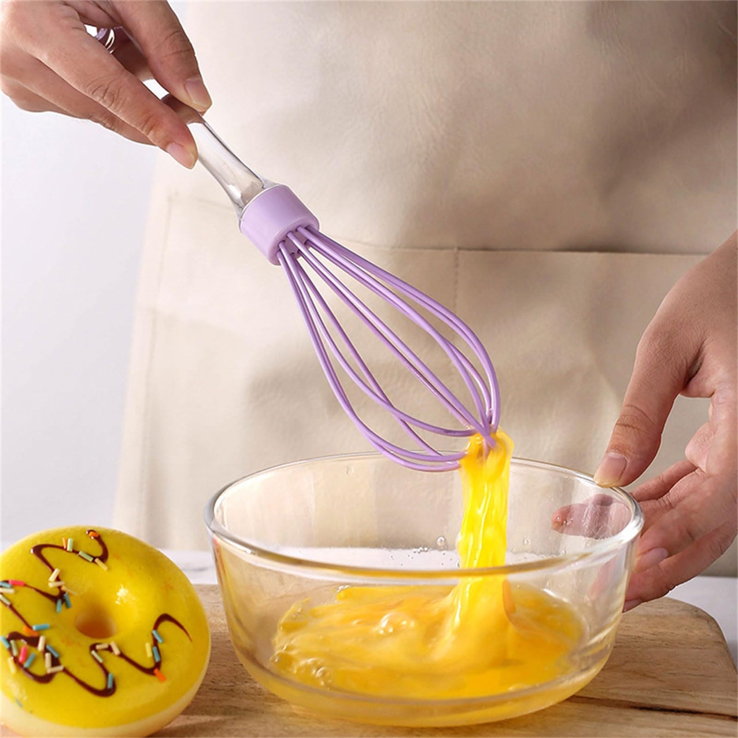Whisk with silicone handle