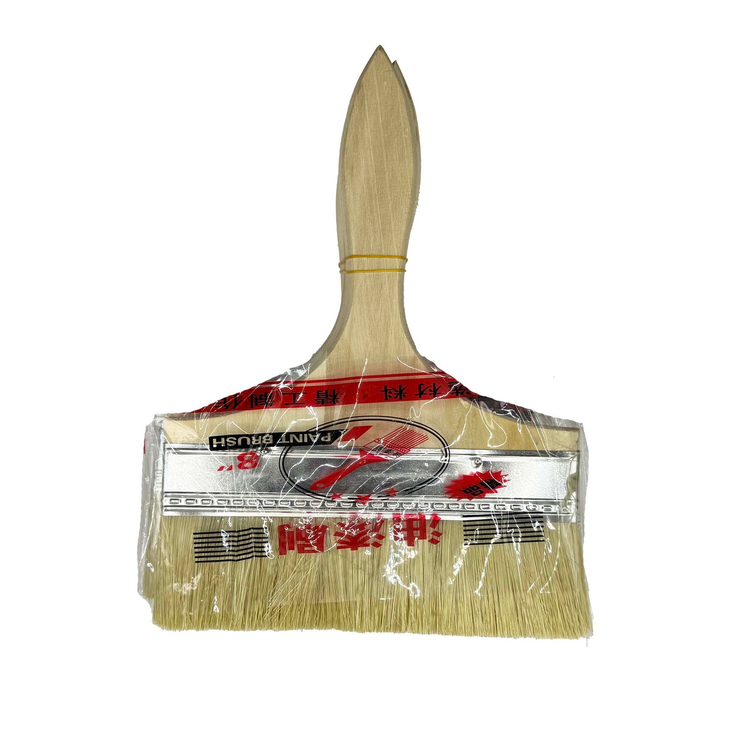Paint brush with wooden handle