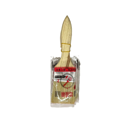 Paint brush with wooden handle