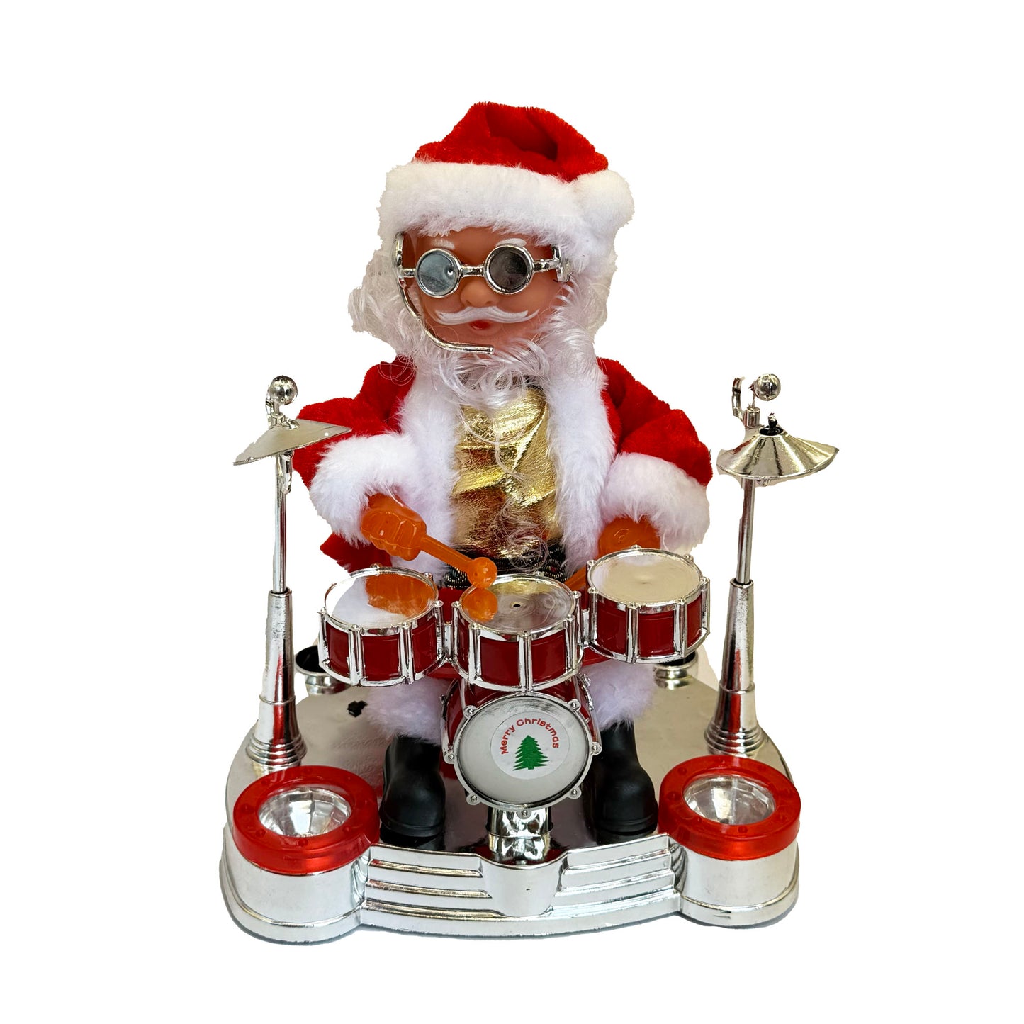 დრამერი სათამაშო თოვლის ბაბუა