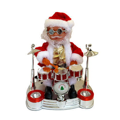 დრამერი სათამაშო თოვლის ბაბუა