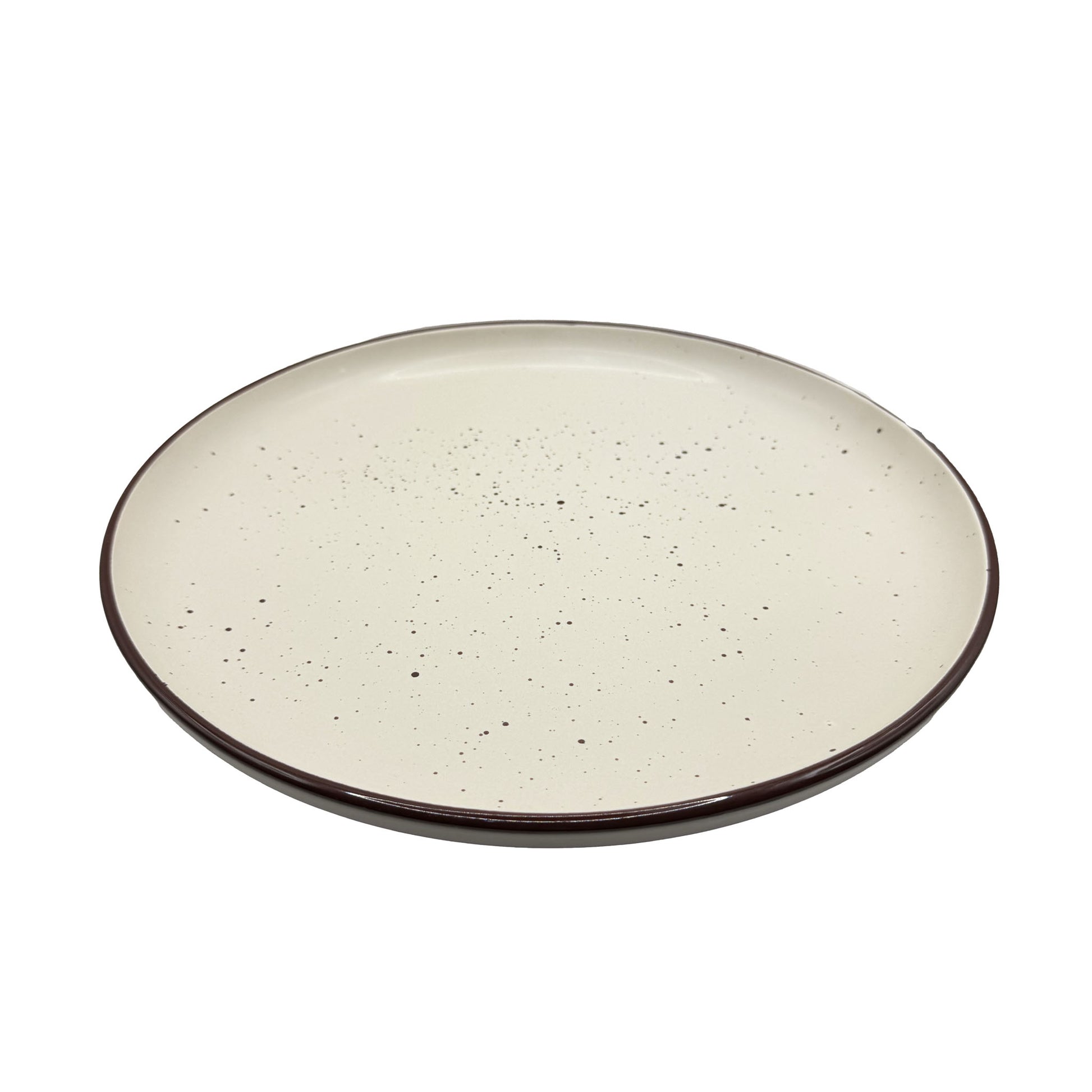 კერამიკის თეფში - თეთრი - წინწკლებით 2