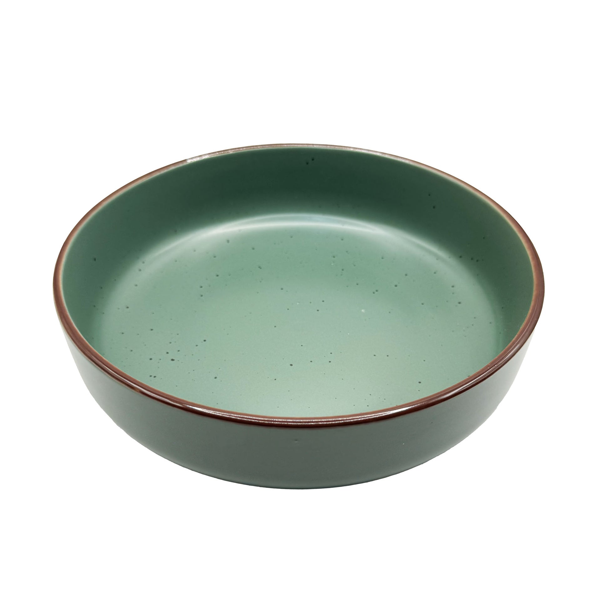 ღრმა თეფში (მუქი მწვანე,კერამიკა, დიამეტრი 18,5სმ სიღრმე 5სმ)