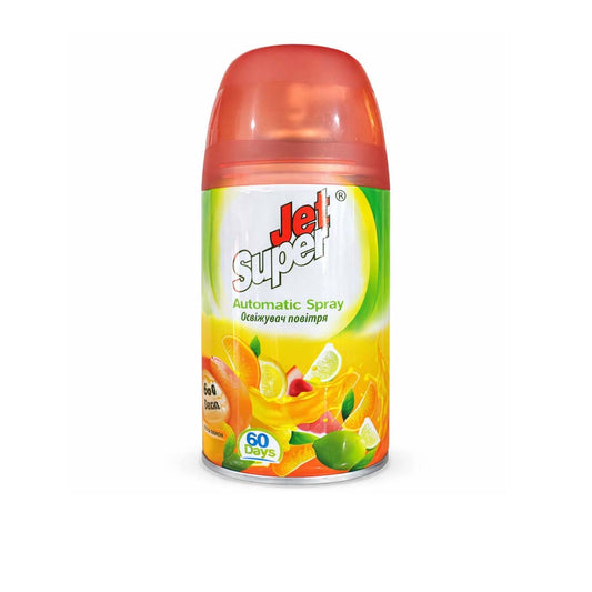 Jet Super® Automatic Spray ჰაერის გამწმენდი სპრეი – ციტრუსის არომატით.